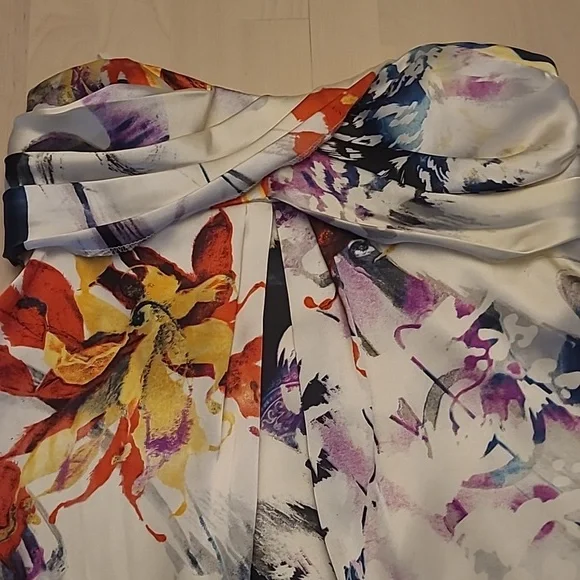 EUC Y2K JUMP by Wendye Chatilin Bubble Hem Abstract Floral Mini Dress - Picture 7 of 14